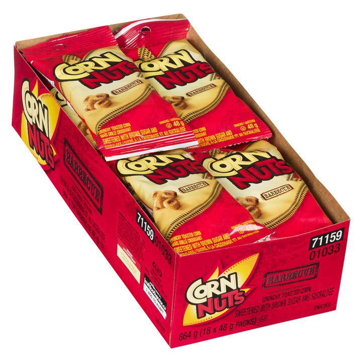 Corn Nuts - BBQ, Case (18 packs) - 48 g - Canadian Distribution