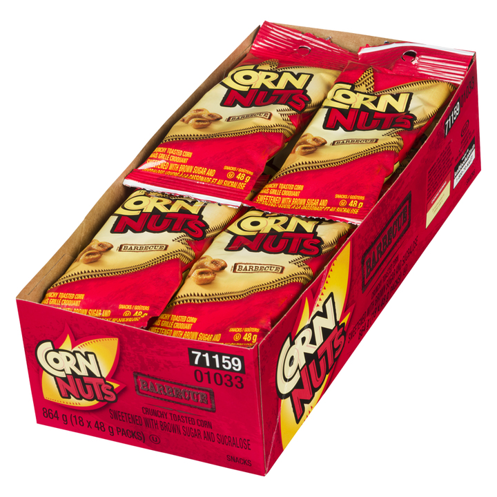 Corn Nuts - BBQ, Case (18 packs) - 48 g - Canadian Distribution