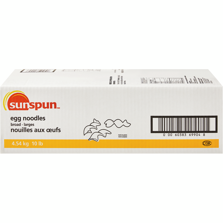 Sunspun - Broad Egg Noodles - 4.54 kg - Canadian Distribution