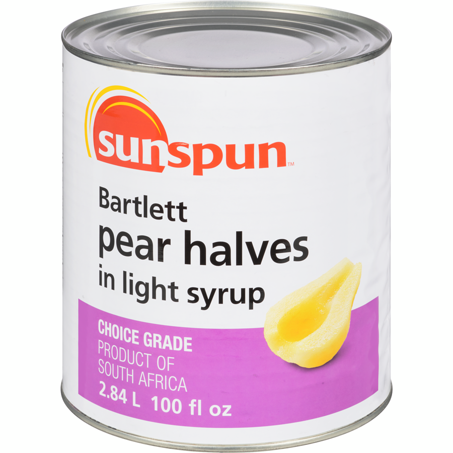 Sunspun - Bartlett Pear Halves in Light Syrup - 2.84 L - Canadian Distribution