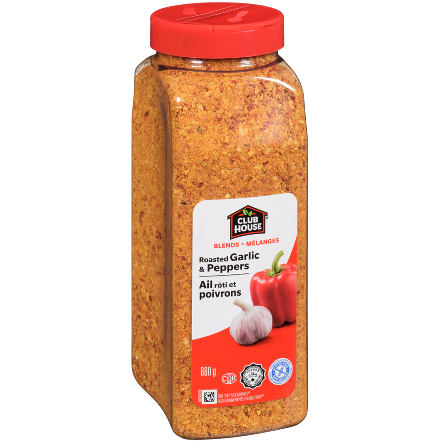 Club House - Roasted Garlic & Pepper One Step Seasoning Signature Blends - 660 g - Canadian Distribution