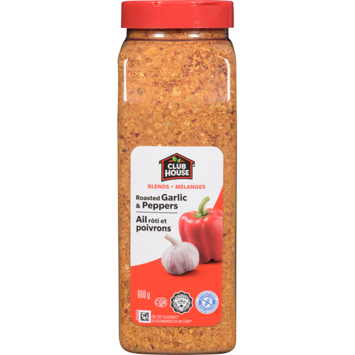 Club House - Roasted Garlic & Pepper One Step Seasoning Signature Blends - 660 g - Canadian Distribution