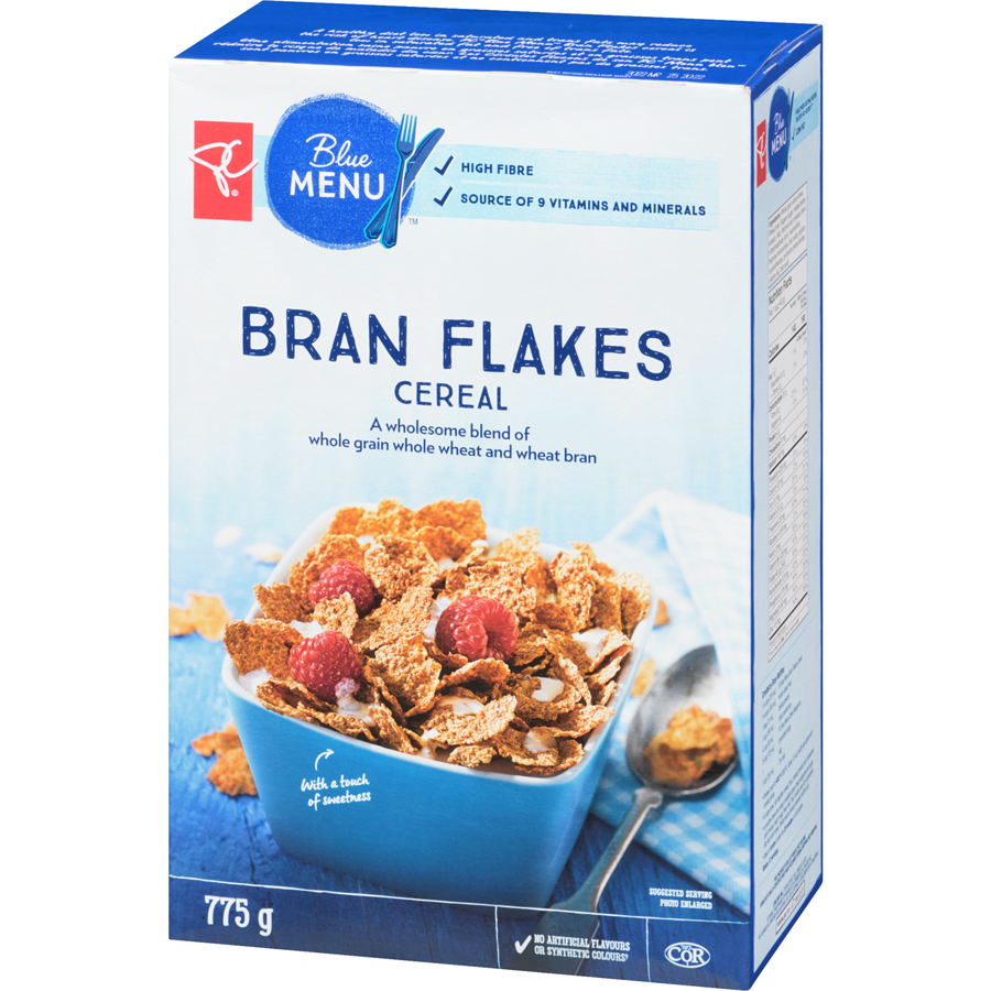 PC Blue Menu - Bran Flakes Cereal - 775 g - Canadian Distribution