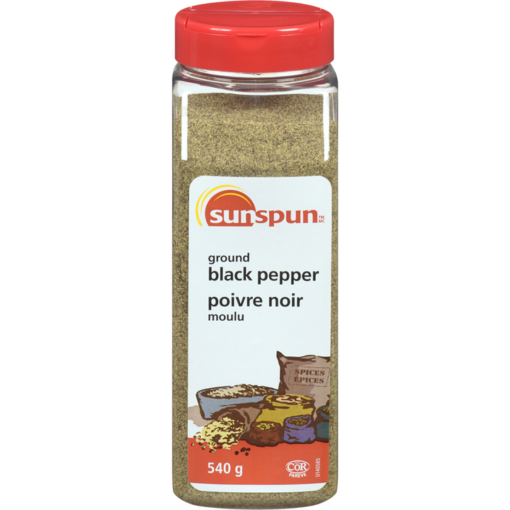 Sunspun - Ground Black Pepper - 540 g - Canadian Distribution