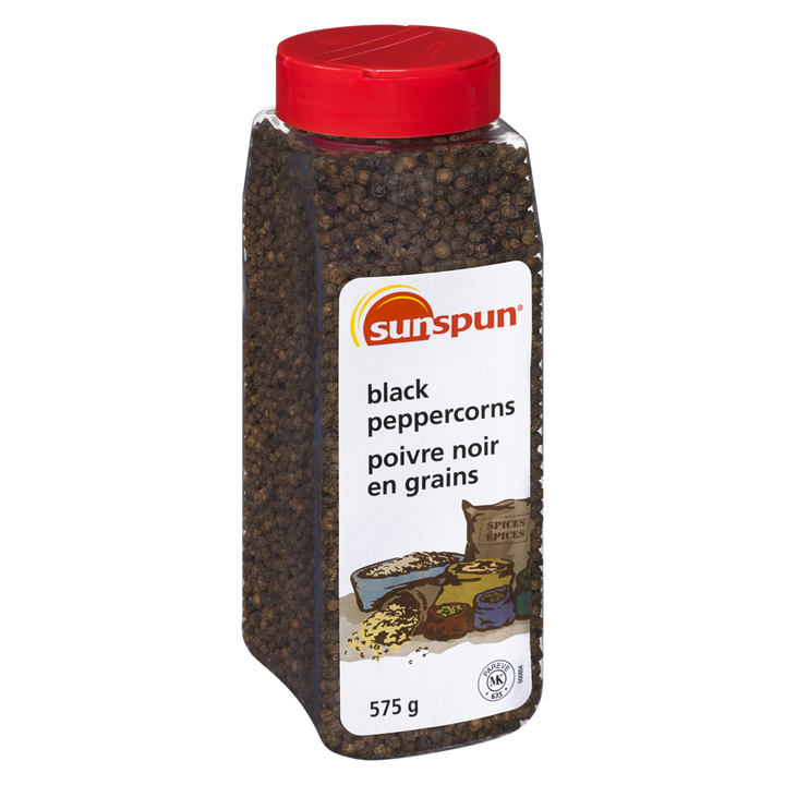 Sunspun - Black Peppercorns - 575 g - Canadian Distribution