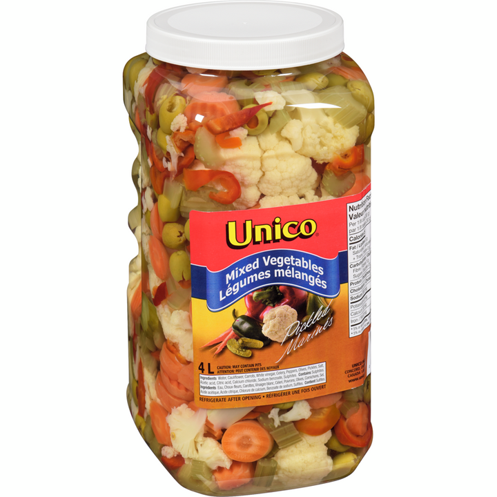 Unico - Mixed Vegetables Pickled, Club Pack - 4 L - Canadian Distribution