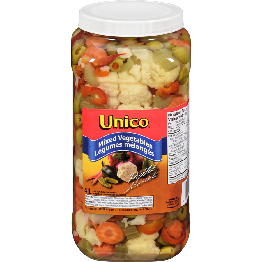 Unico - Mixed Vegetables Pickled, Club Pack - 4 L - Canadian Distribution