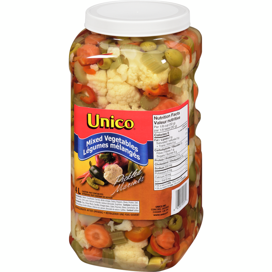 Unico - Mixed Vegetables Pickled, Club Pack - 4 L - Canadian Distribution