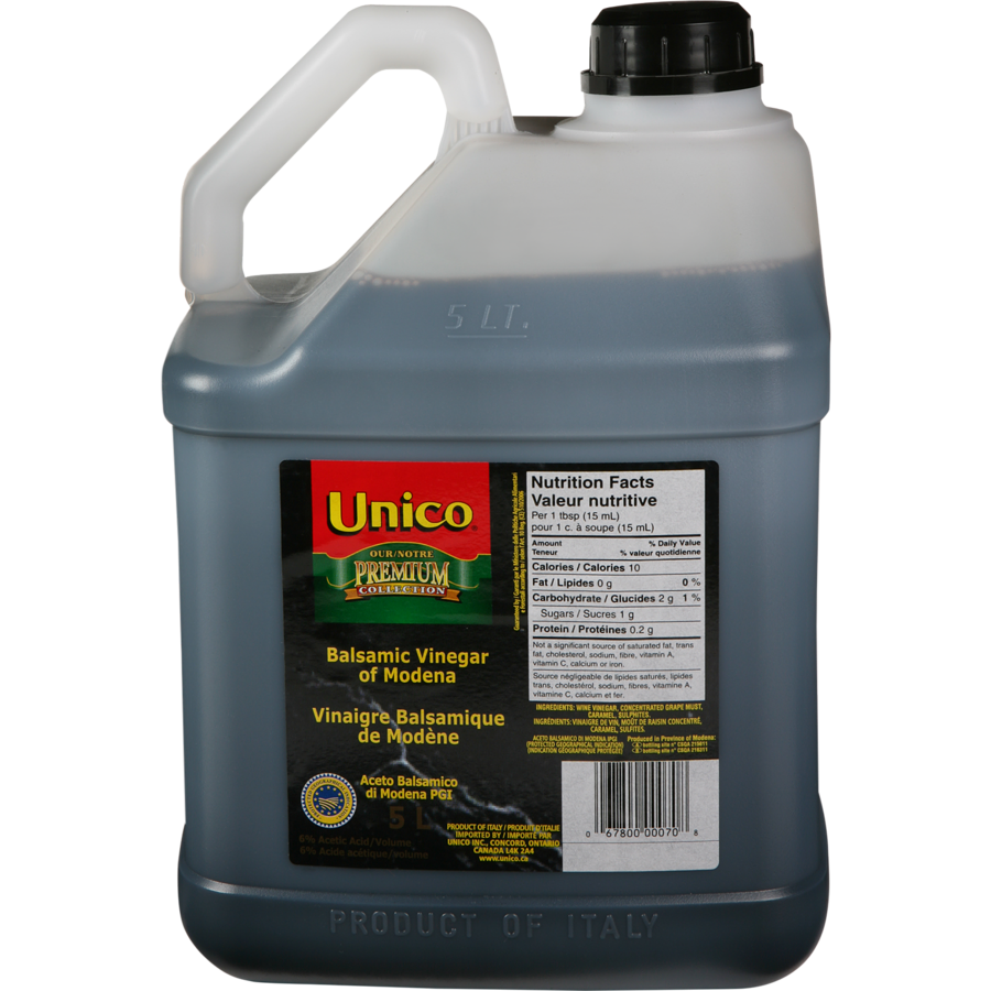 Unico - Balsamic Vinegar - 5 L - Canadian Distribution