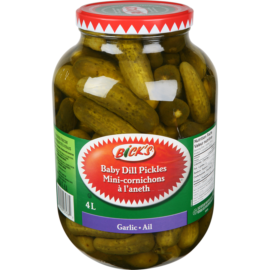 Bicks - Baby Dill Pickles - 4 L - Canadian Distribution