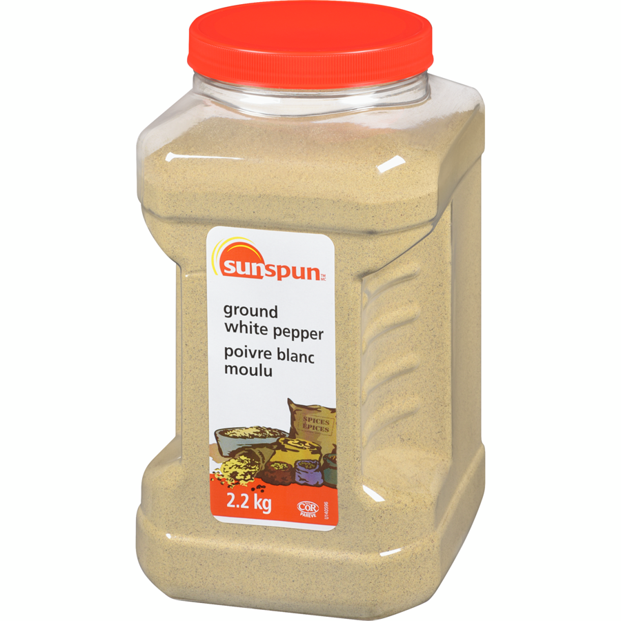 Sunspun - Ground White Pepper - 2.2 kg - Canadian Distribution