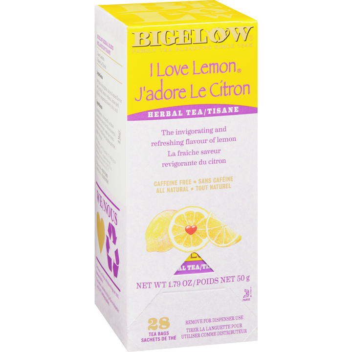 Bigelow - Herbel Tea, I love Lemon - 28 each - Canadian Distribution