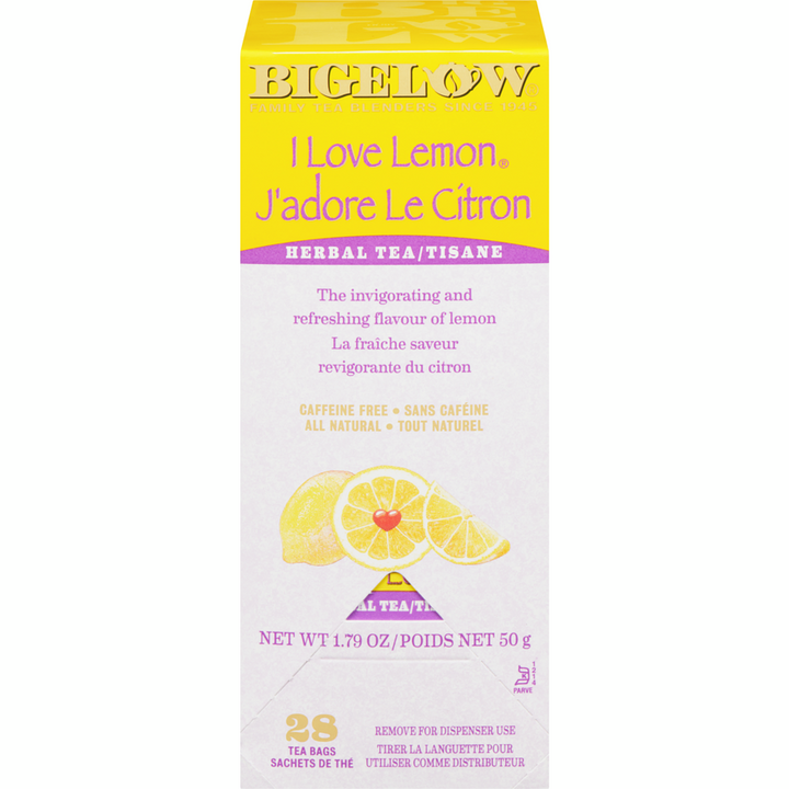 Bigelow - Herbel Tea, I love Lemon - 28 each - Canadian Distribution