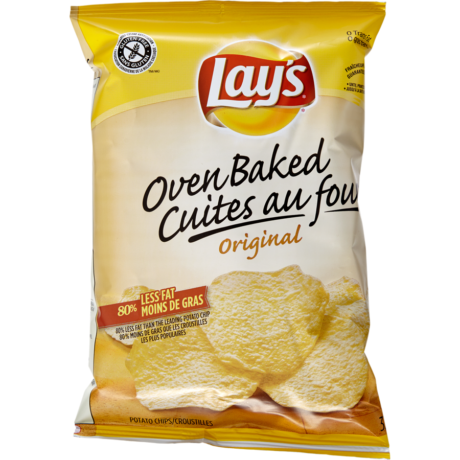 Lay's - Oven Baked Potato Chips, Original, Vending Chips - Case - 40 x 32 g - Canadian Distribution