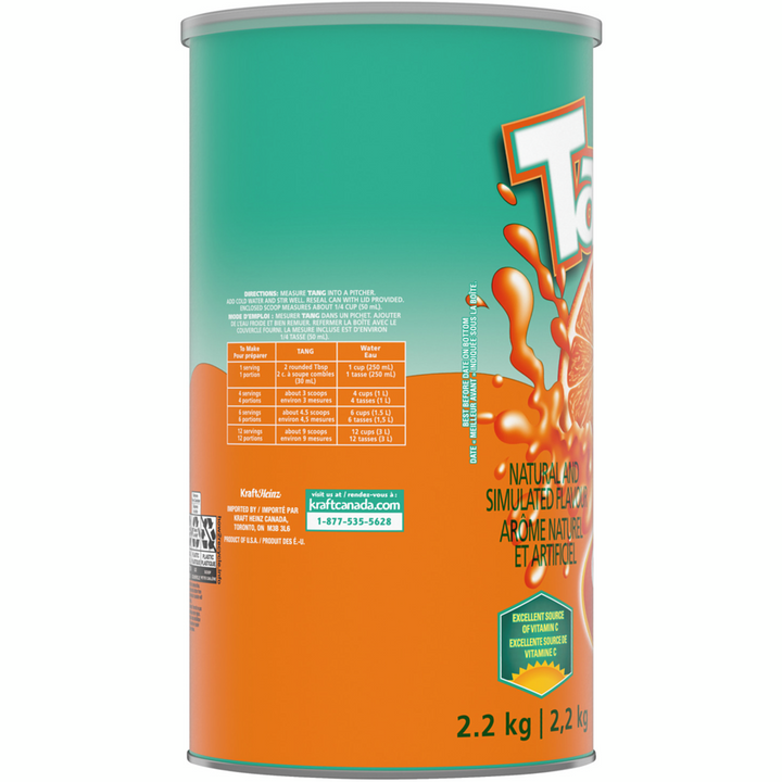 Tang's - Orange Drink Mix - 2 kg - Canadian Distribution