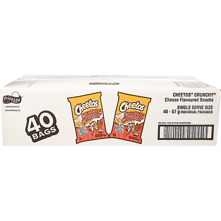 Cheetos - Crunchy Snacks, Vending Chips - Case - 40 x 57 g - Canadian Distribution