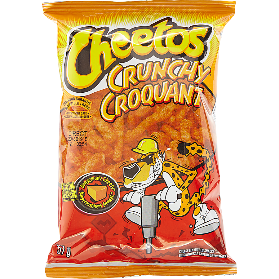 Cheetos - Crunchy Snacks, Vending Chips - Case - 40 x 57 g - Canadian Distribution