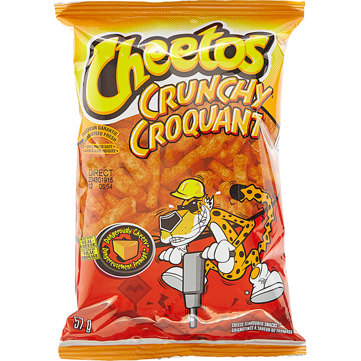 Cheetos - Crunchy Snacks, Vending Chips - Case - 40 x 57 g - Canadian Distribution