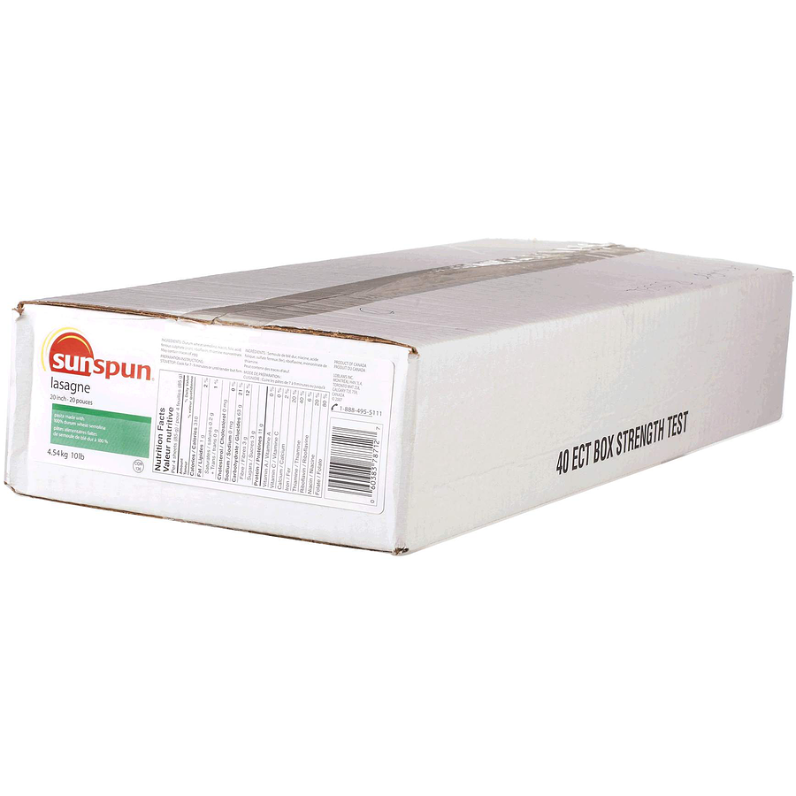 Sunspun - Lasagna Pasta - 4.54 kg - Canadian Distribution