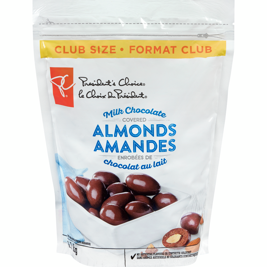 President's Choice - Milk Chocolate Covered Almonds - 1.1 kg - Canadian Distribution