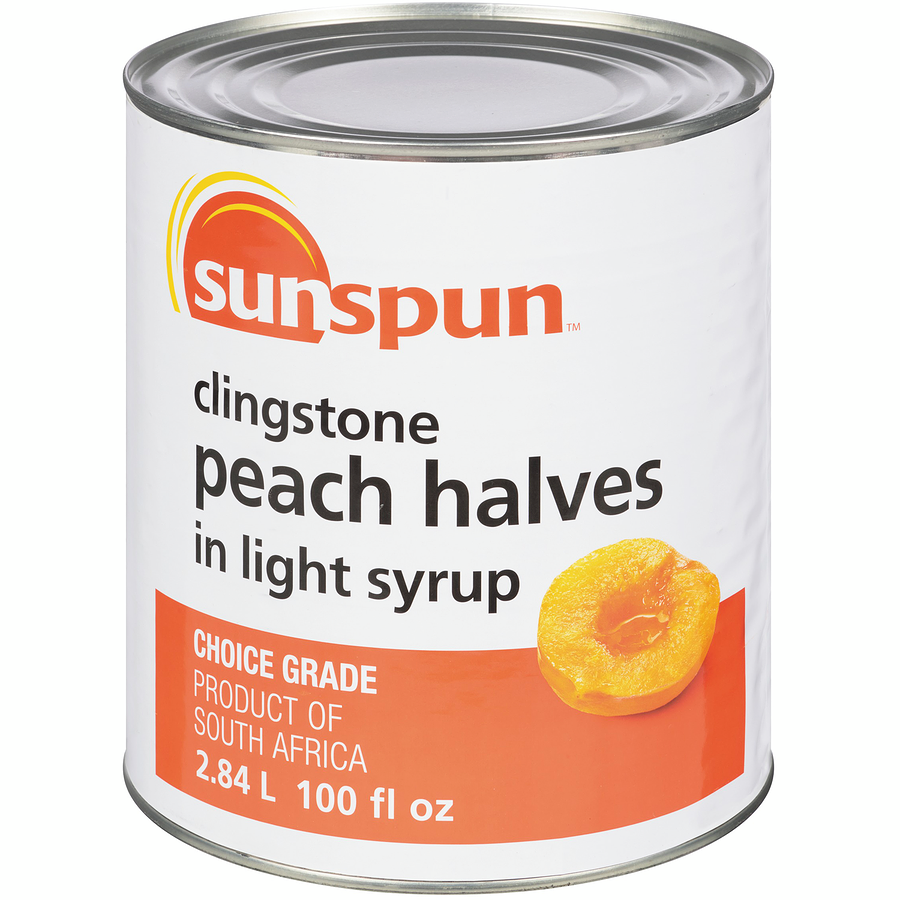 Sunspun - Clingstone Peach Halves in Light Syrup - 2.84 L - Canadian Distribution