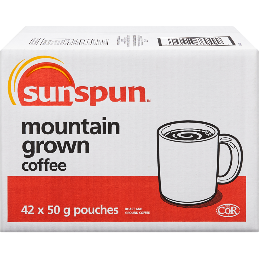 Sunspun - Roasted & Ground Coffee - Case - 42 x 50 g - Canadian Distribution