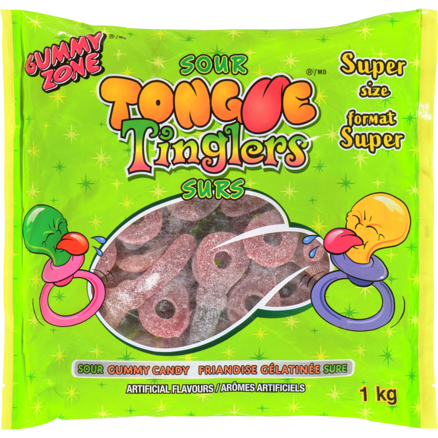 Gummy Zone - Sour Gummy Candy Sour Super Size - 1 kg - Canadian Distribution