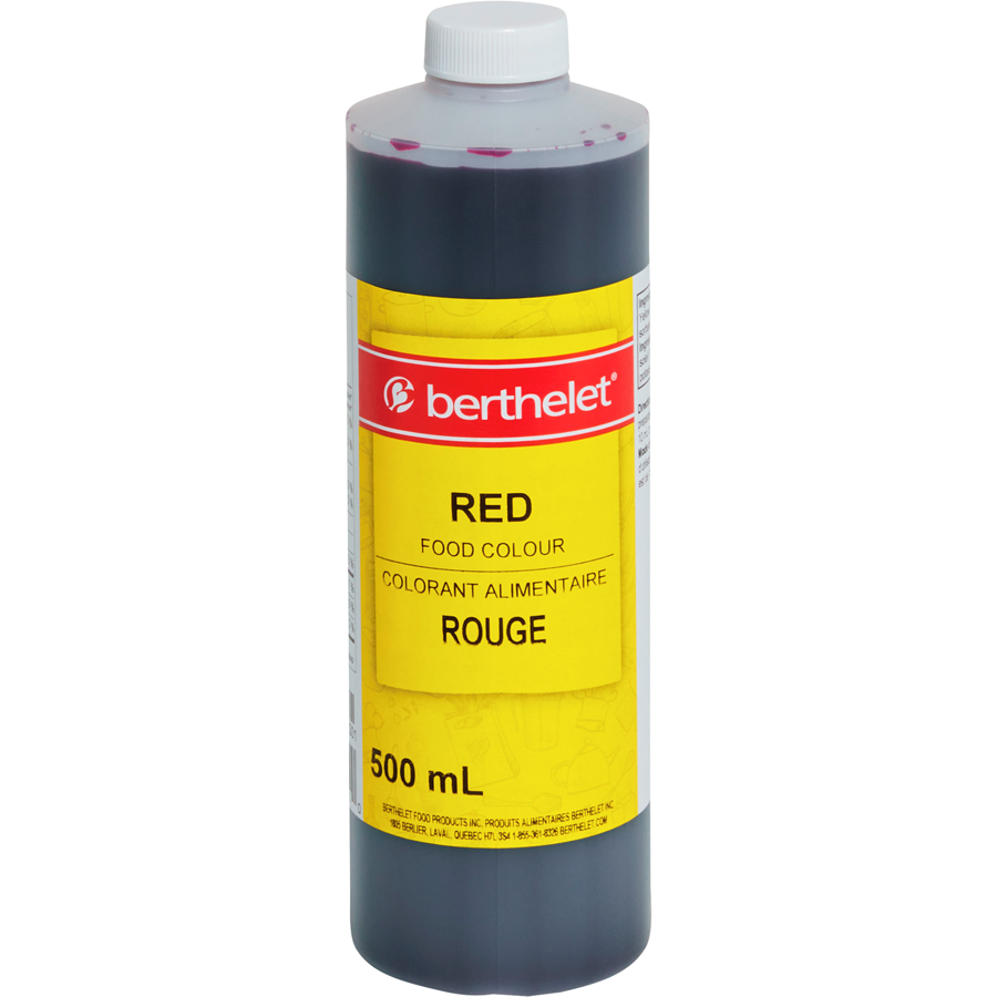 Berthelet - Food Colouring, Red - 500 mL - Canadian Distribution