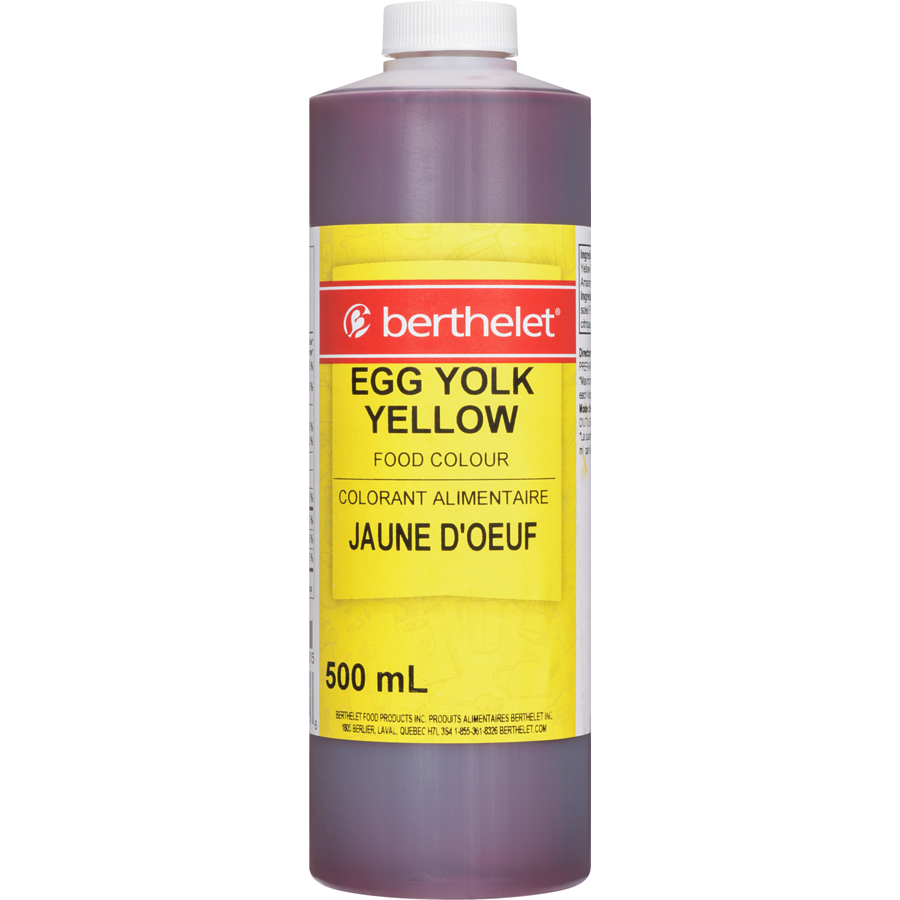 Berthelet - Food Colour Egg Yolk Yellow - 500 mL - Canadian Distribution