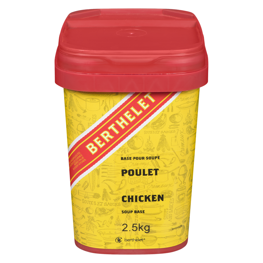 Berthelet - Soup Base, Chicken - 2.5 kg - Canadian Distribution