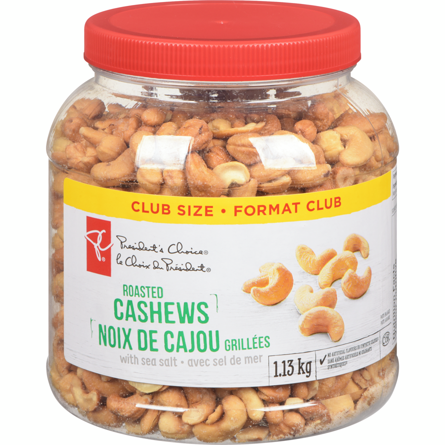 President's Choice - Roasted Cashews with Sea Salt - 1.13 kg - Canadian Distribution