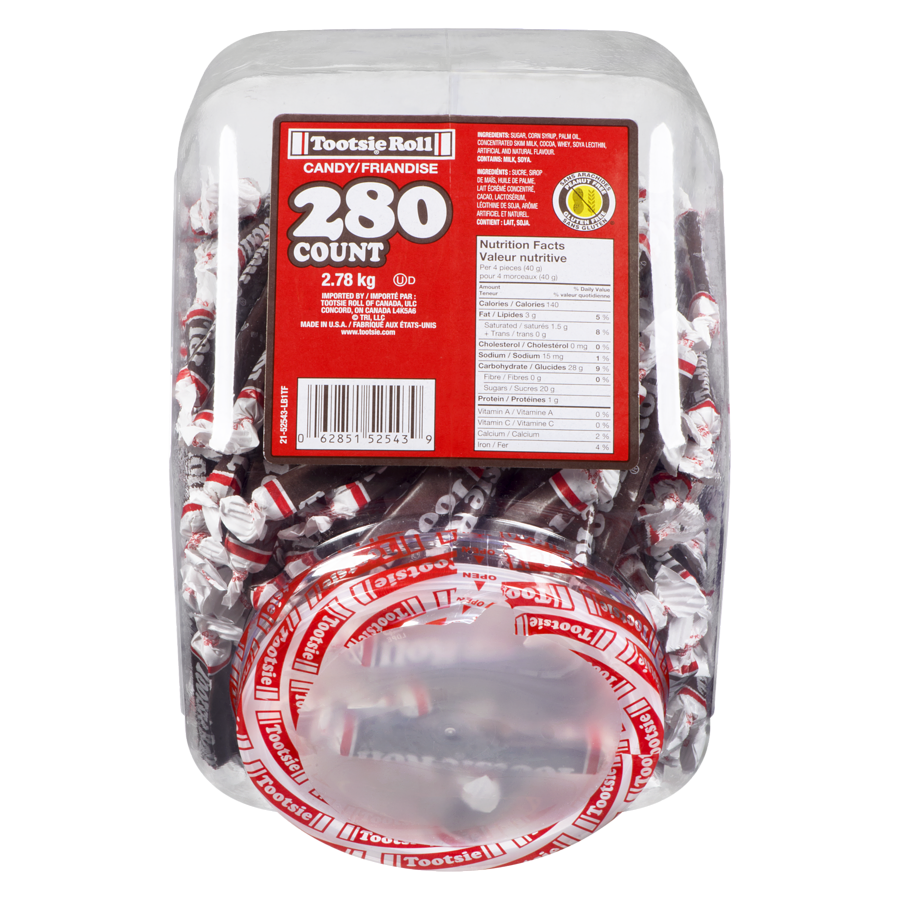 Tootsie Roll - Jar - 280 each - Canadian Distribution