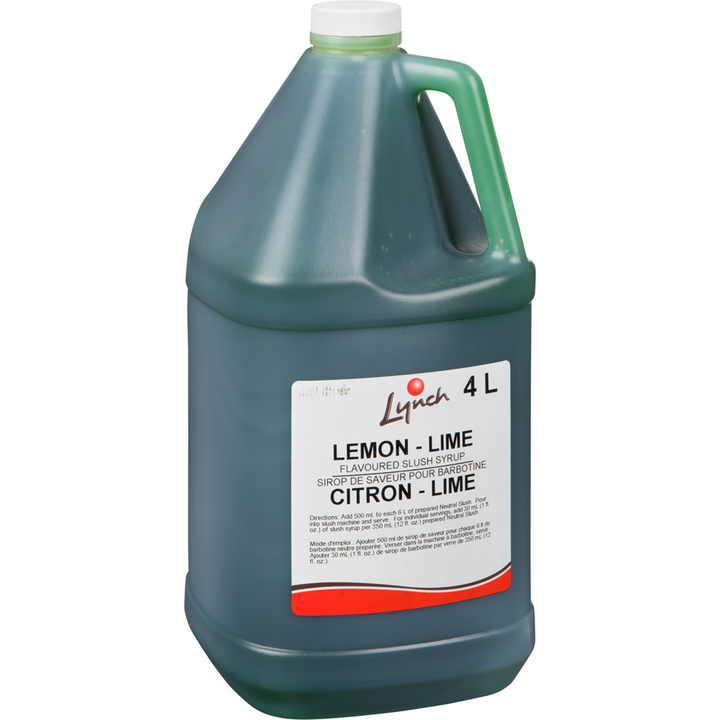 Lynch - Flavoured Slush Syrup Lemon - Lime - 4 L - Canadian Distribution