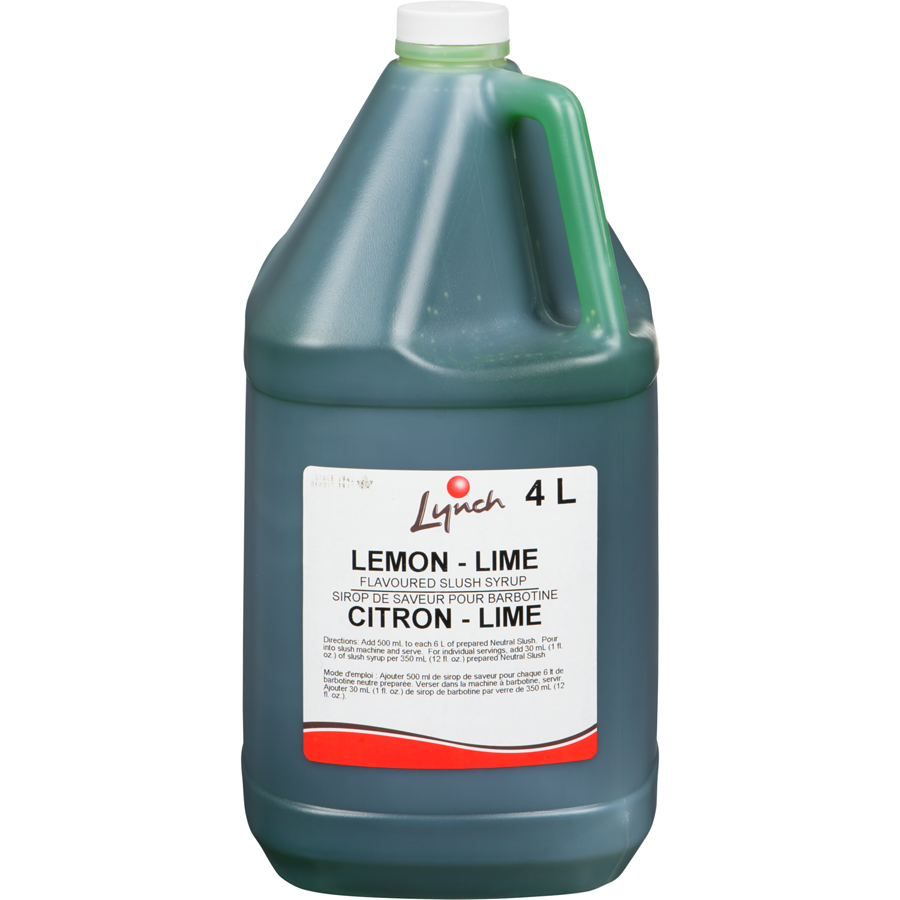 Lynch - Flavoured Slush Syrup Lemon - Lime - 4 L - Canadian Distribution