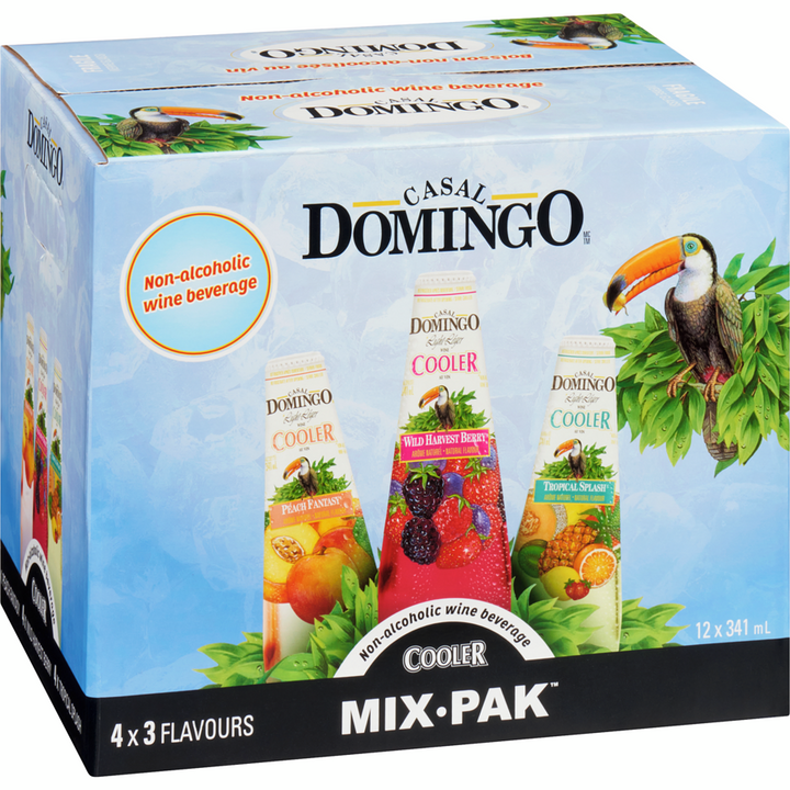 Casal Domingo - Domingo Mixed Flavours Non-Alcoholic, Club Pack - Case - 12 x 341 ml - Canadian Distribution