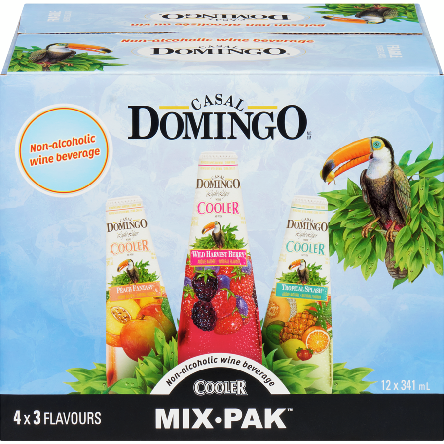 Casal Domingo - Domingo Mixed Flavours Non-Alcoholic, Club Pack - Case - 12 x 341 ml - Canadian Distribution