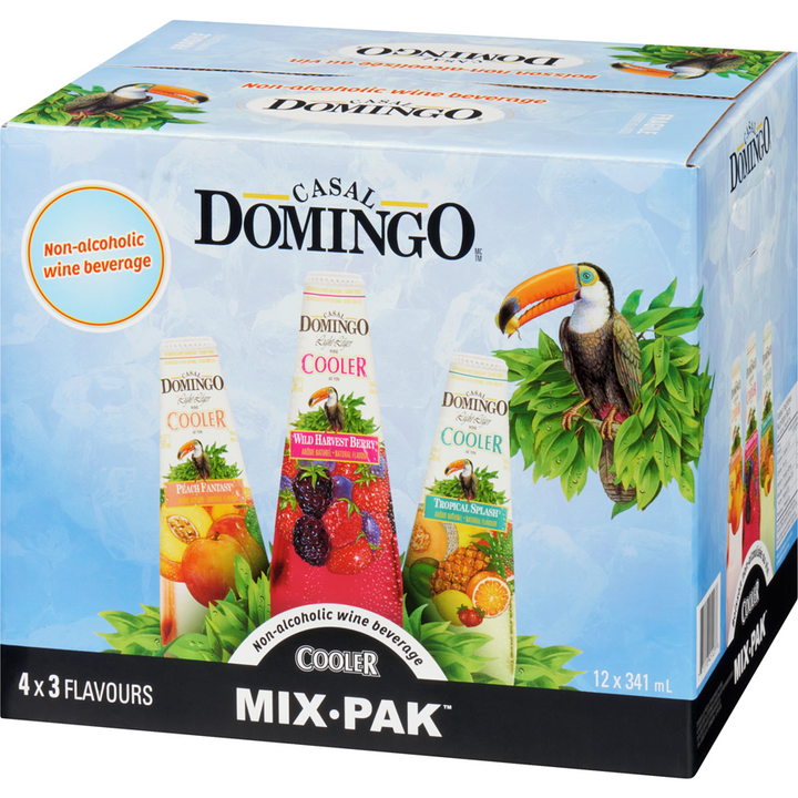 Casal Domingo - Domingo Mixed Flavours Non-Alcoholic, Club Pack - Case - 12 x 341 ml - Canadian Distribution