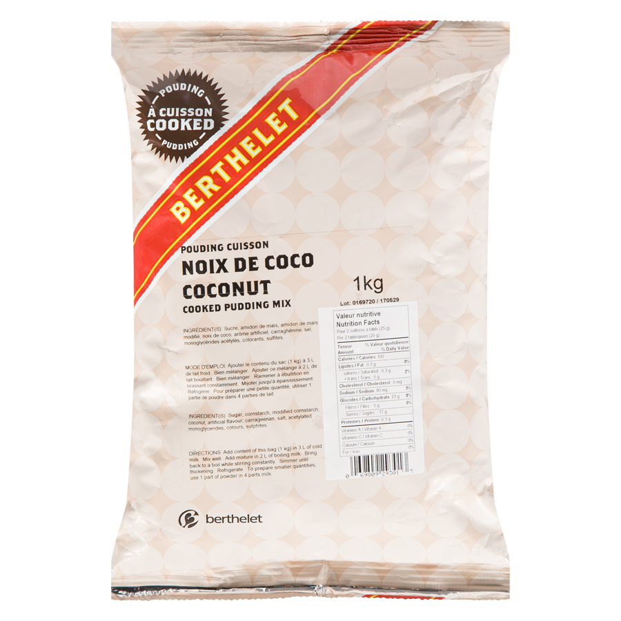 Berthelet - Pie Powder, Coconut - 1 kg - Canadian Distribution