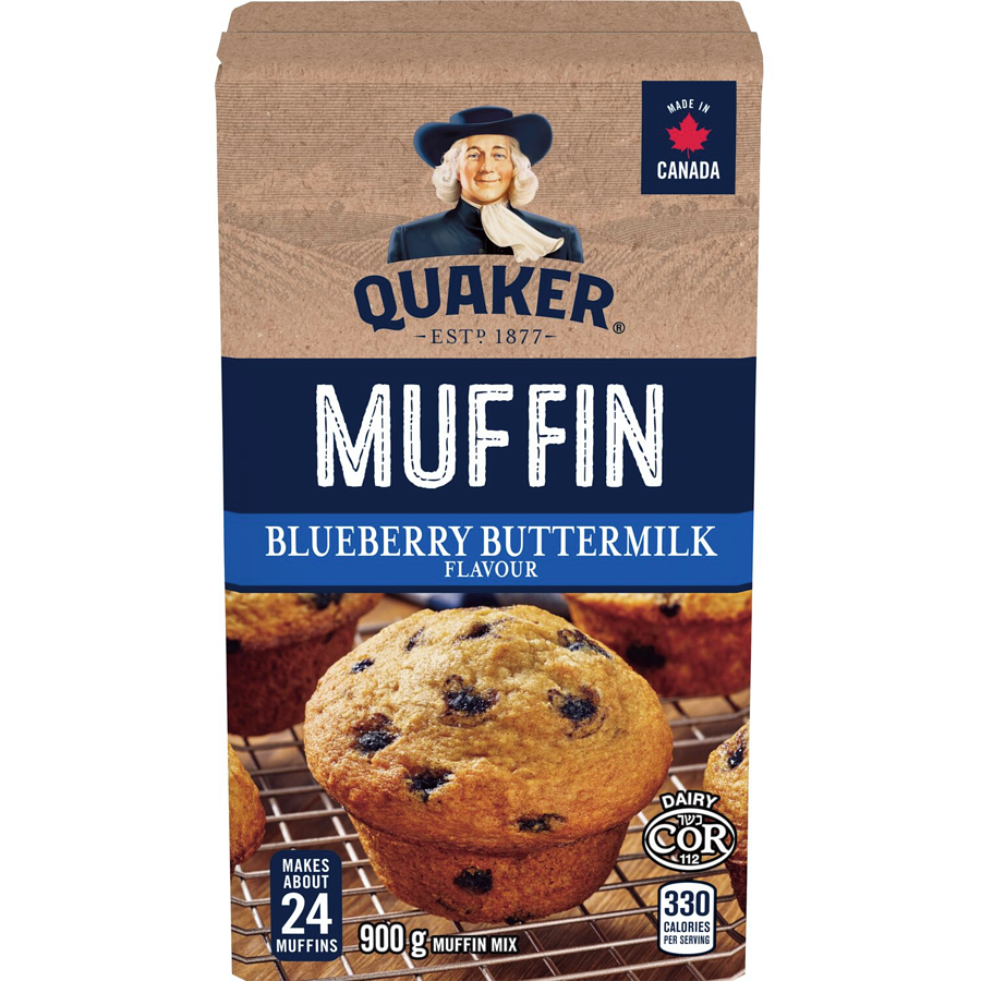 Quaker - Blueberry Buttermilk Flavour Muffin Mix - 900 g - Canadian Distribution