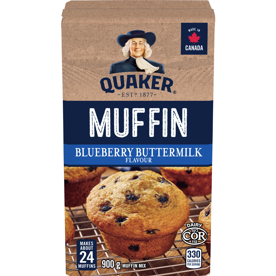 Quaker - Blueberry Buttermilk Flavour Muffin Mix - 900 g - Canadian Distribution