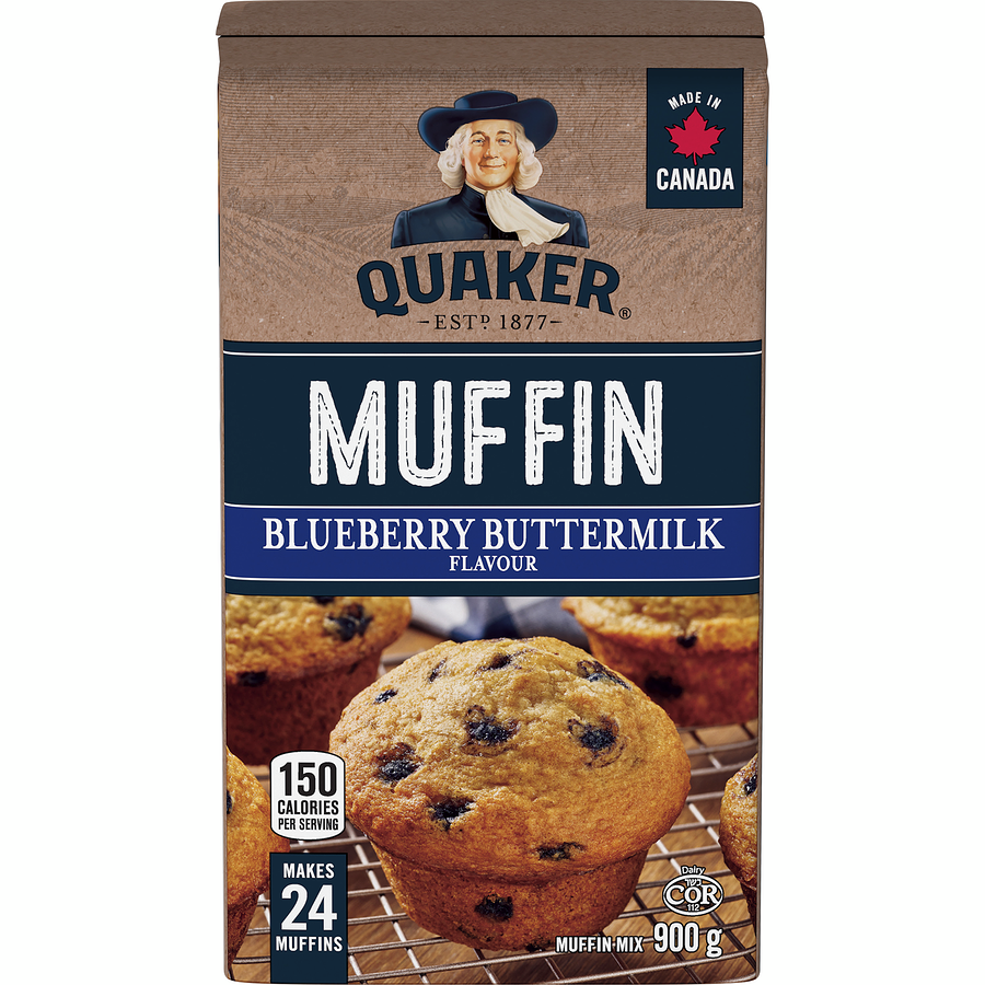 Quaker - Blueberry Buttermilk Flavour Muffin Mix - 900 g - Canadian Distribution