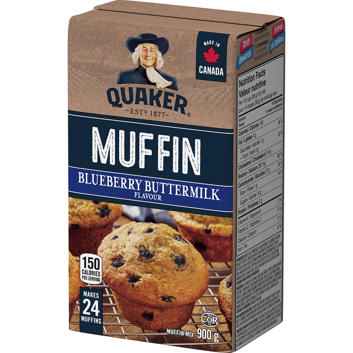 Quaker - Blueberry Buttermilk Flavour Muffin Mix - 900 g - Canadian Distribution