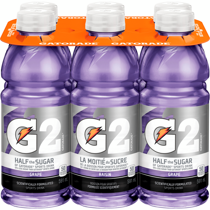 Gatorade - G2, Grape - Case - 6 x 591 ml - Canadian Distribution