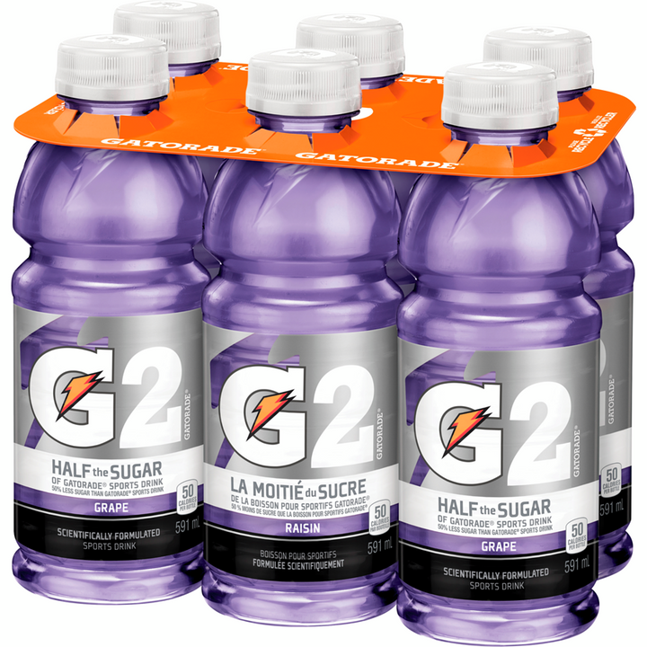 Gatorade - G2, Grape - Case - 6 x 591 ml - Canadian Distribution