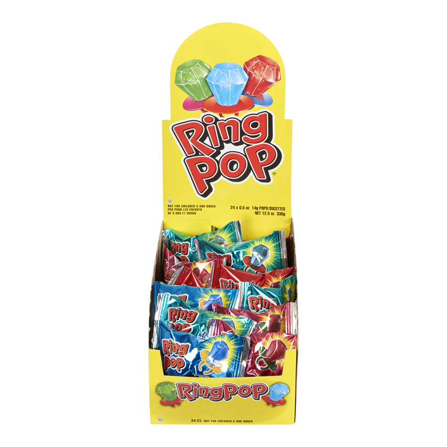 Ring Pop - Fruit Fest - Case - 24 x 14 g - Canadian Distribution