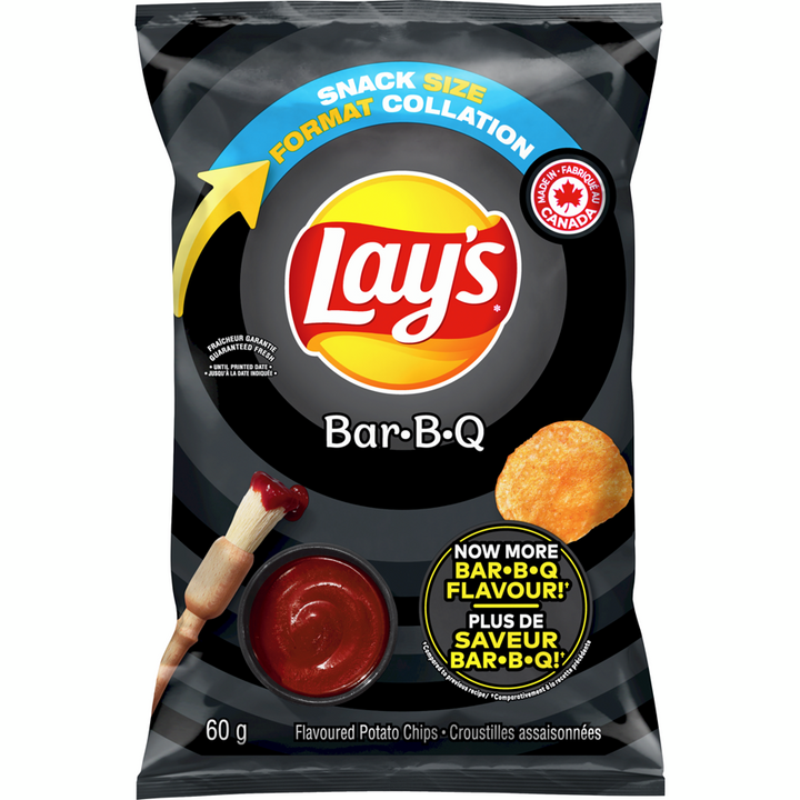 Lay's - Potato Chips, Bar-B-Q, Vending Chips - Case - 32 x 60 g - Canadian Distribution