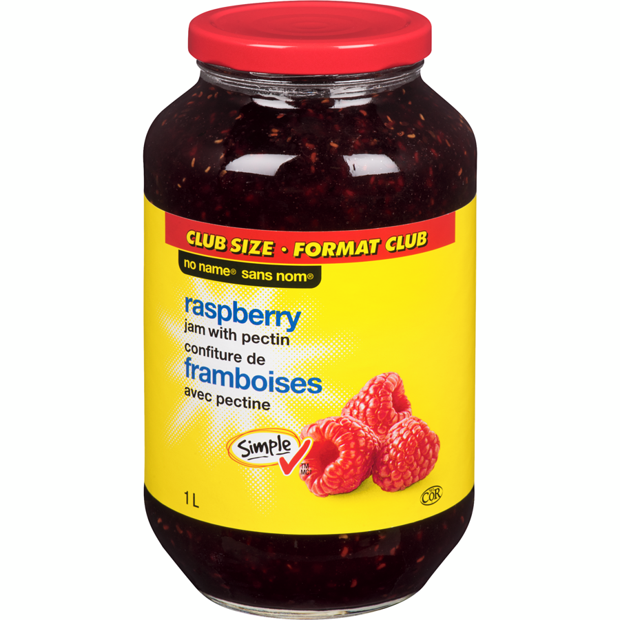 No Name - Raspberry Jam with Pectin - 1 L - Canadian Distribution