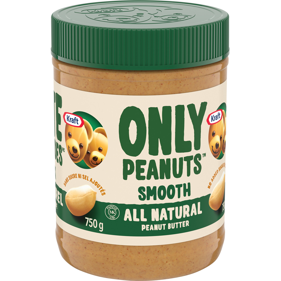 Kraft - Only Peanuts All Natural Smooth Peanut Butter - 750 g - Canadian Distribution