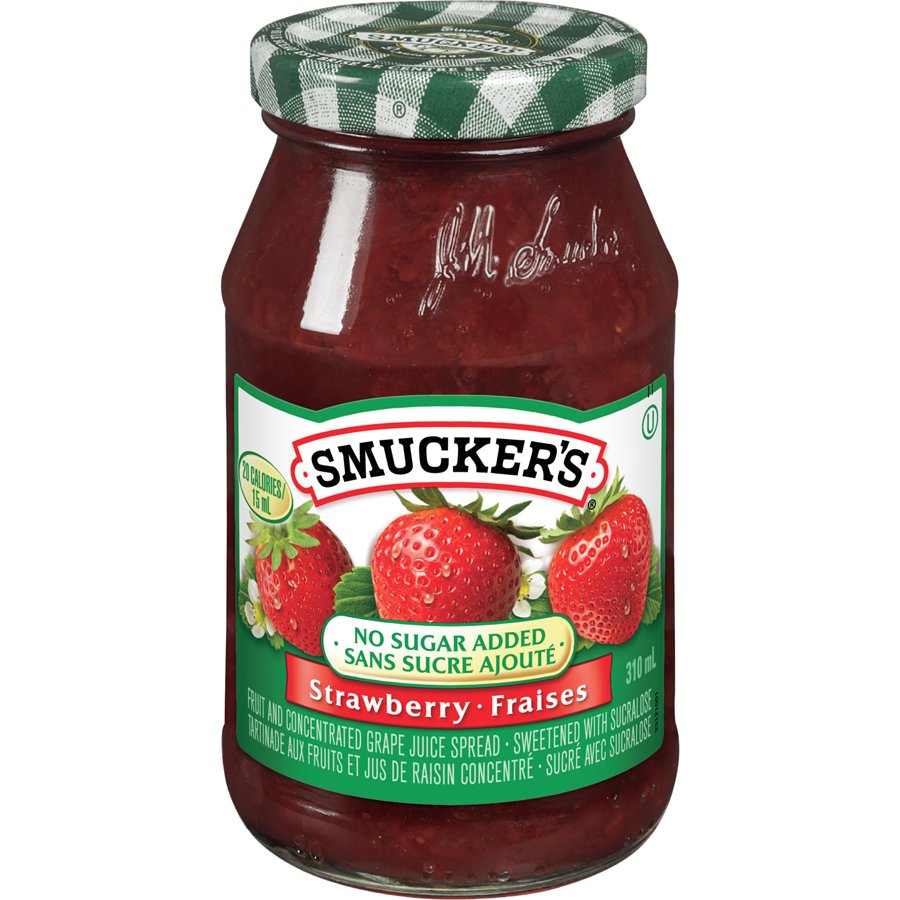 Smuckers - No Sugar Added Strawberry Spread - 310 mL - Canadian Distribution