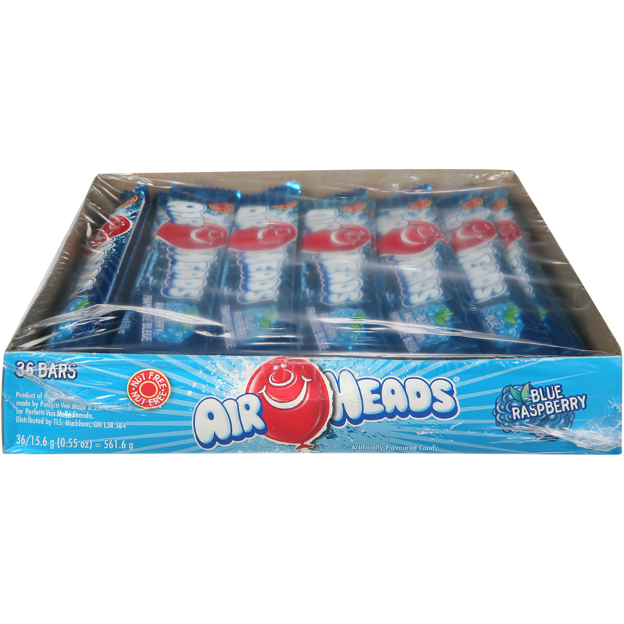 Airheads - Blue Raspberry - Case - 36 x 15.6 g - Canadian Distribution